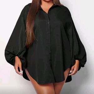 Black Button-Up Blouse